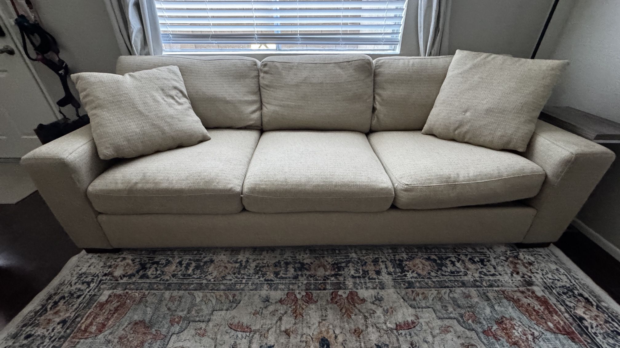 Modern Beige 3-Seater Sofa