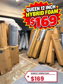Queen 12 Inch Hybrid Foam Mattress