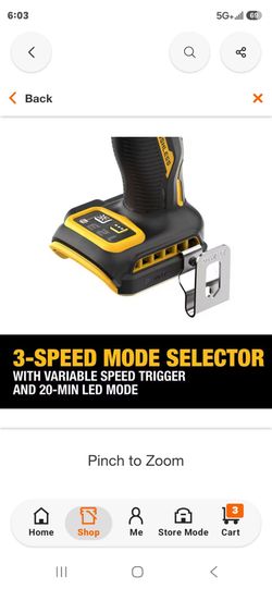 DEWALT
20V MAX XR Cordless Impact Driver (Tool Only)STORE PRICE $199