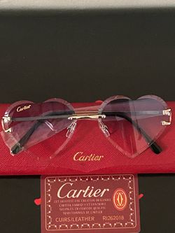 Cartier Heart-Shaped Rimless Sunglasses
