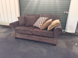 Brown Microfiber Loveseat Sofa