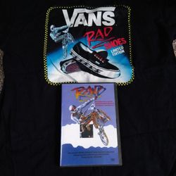 Vans Rad BMX Riding DVD And T Shirt Bundle 80s