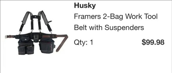 New Husky framers suspension rig belt  2 available