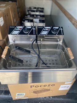 Brand new double wide electric deep fryer commercial for $90