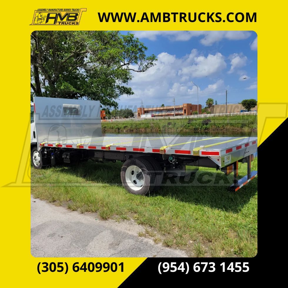Durable Custom Flatbeds at AMB Trucks! 🚛