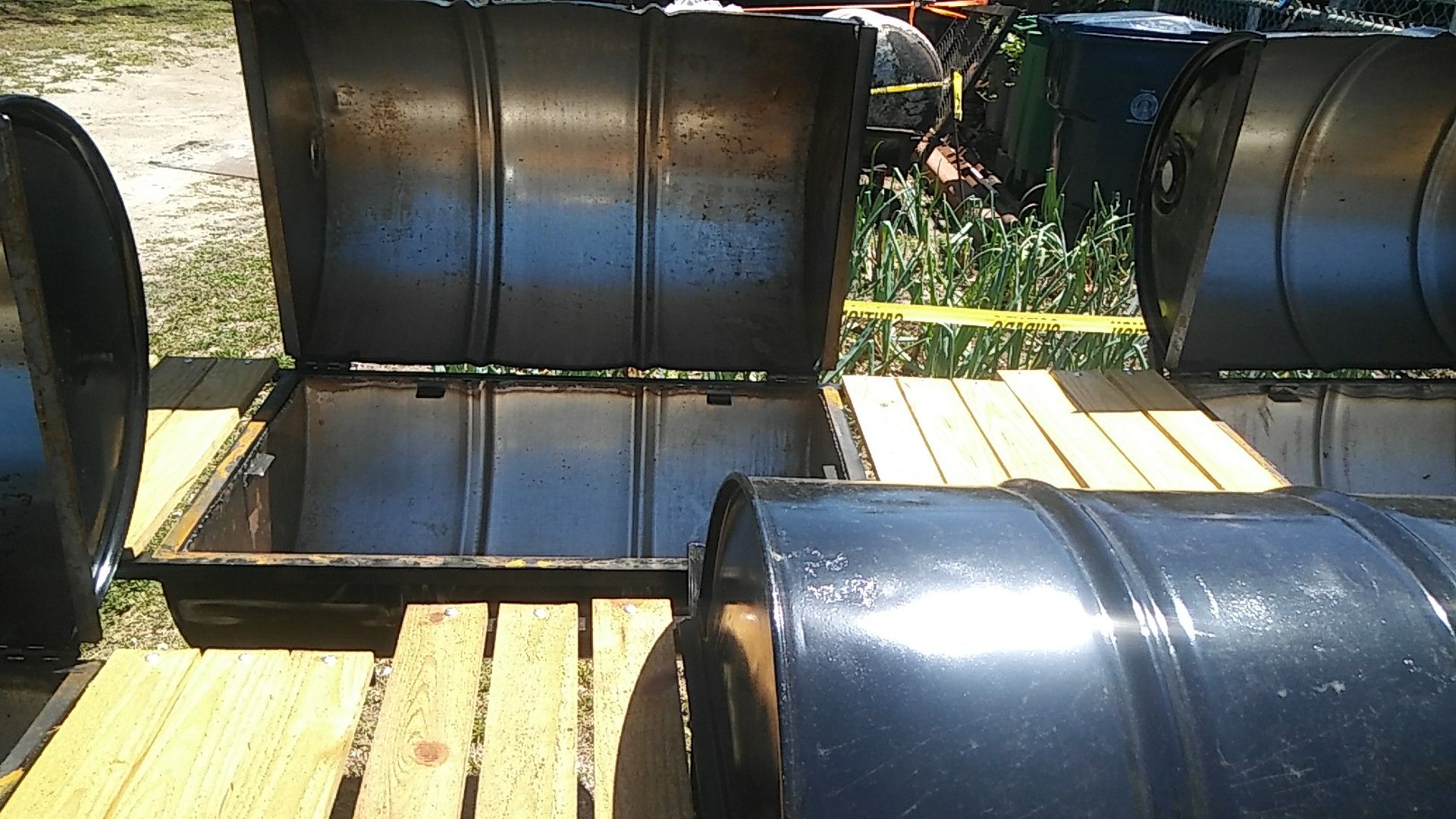 BBQ grills 55 gallon barrels