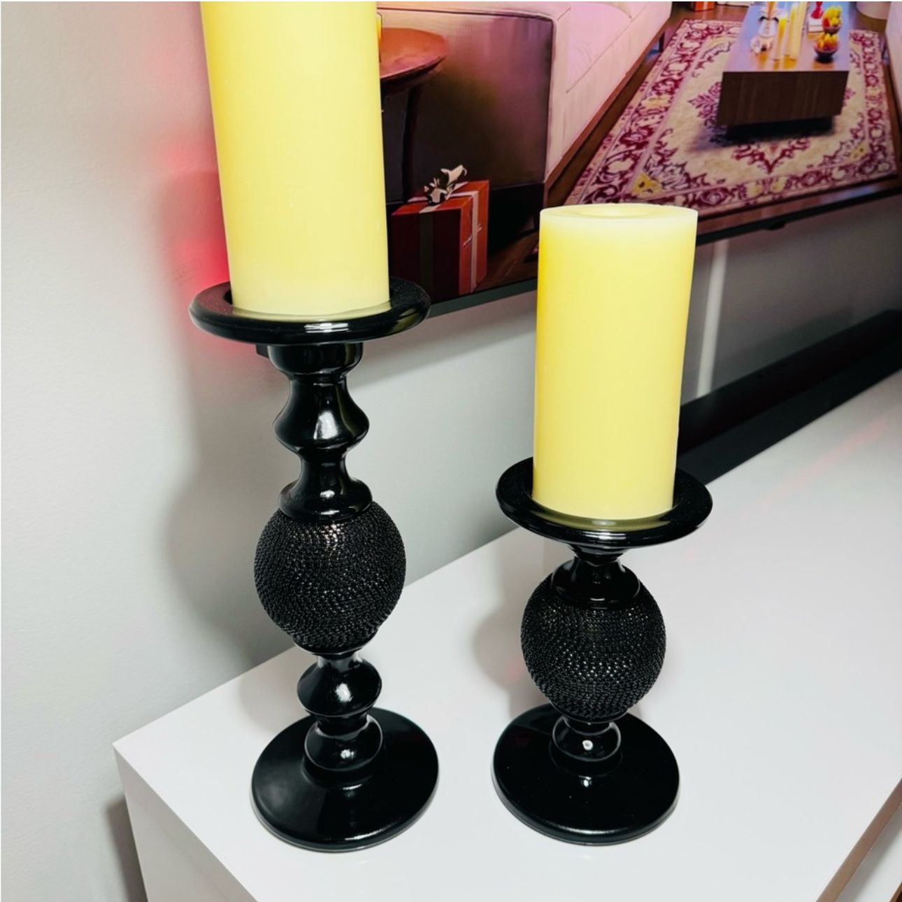 Black Candle Holders