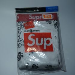 Supreme White Bandana Boxers