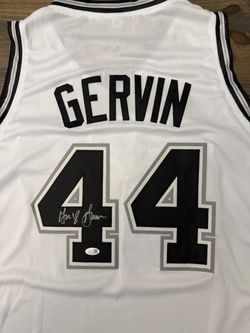 George Gervin JSA Witnessed Autographed San Antonio Spurs #44 Jersey – XL