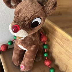 Rudolph & Clarice Stuffed Figures
