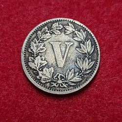 1882 Mexico 5 Centavos coin