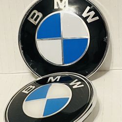 BMW Trunk Hood emblem Set NEW