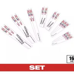 Milwaukee SAWZALL Metal Cutting Bi-Metal Reciprocating Blade Set (16 Piece