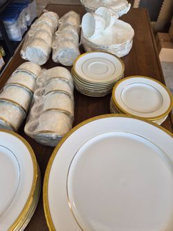 Fine China Dinner Set,  Snack Plates Cups Set,  Covered Dish