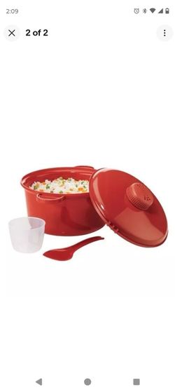 Microwave Rice Steamer Cooker BPA Free 2.6L Red