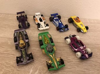 Race cars Formula One shredded Hotwheels 1982, 1(contact info removed) lot of 7, Maisto diecast 1/64