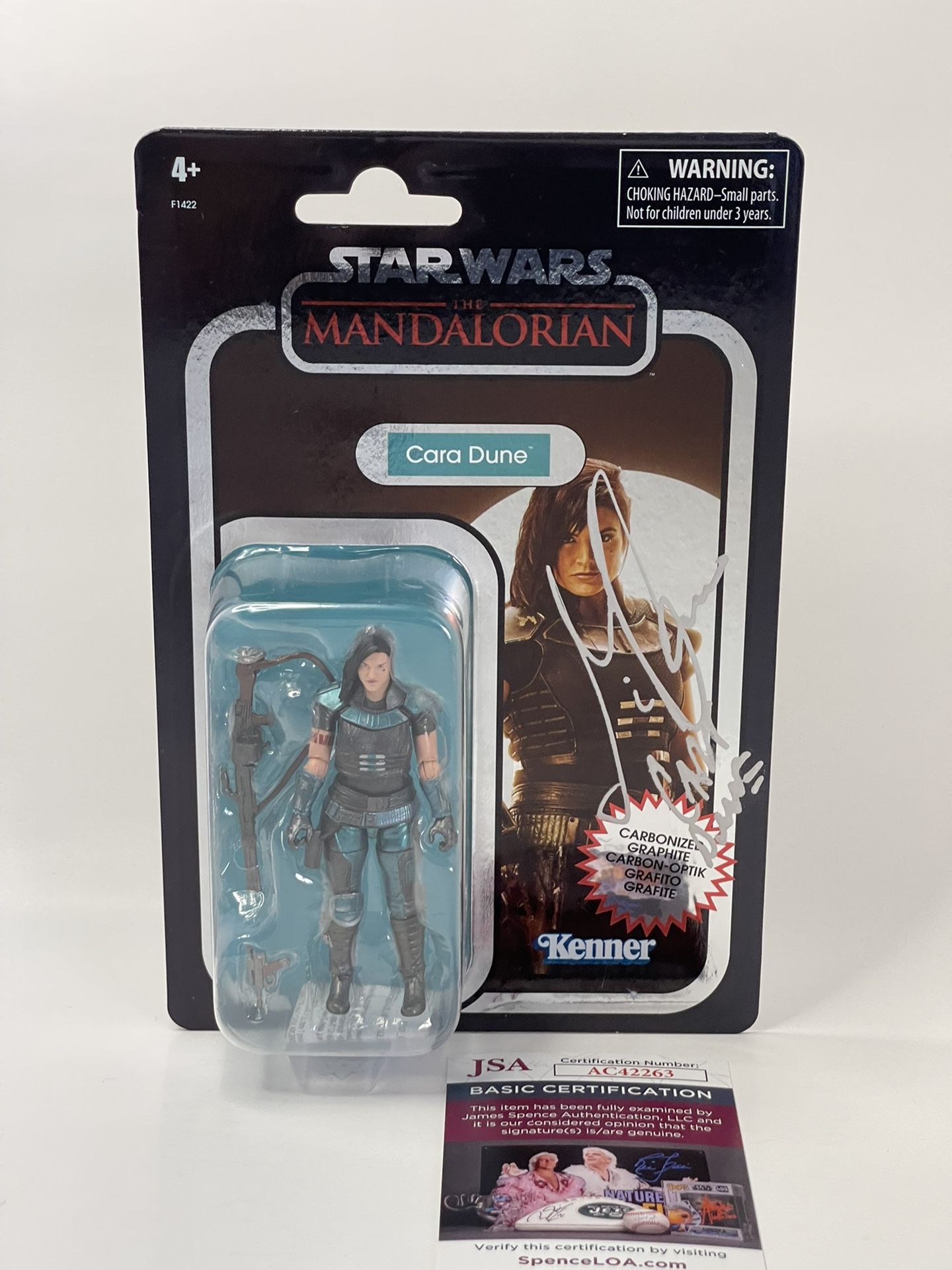 Star Wars CARA DUNE The Mandalorian Carbonized Signed By GINA CARANO JSA COA