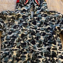 Large BAPE shark hoodie 