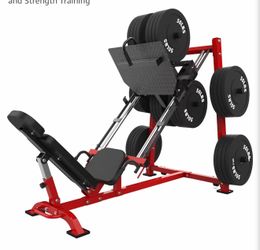 Leg Press Machine with Calf Block, Leg Press Machines for Home Gym, Squat Machine with Barbell Plate Storages, Professional Lower Body Workout Machine