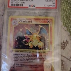 PSA Graded Charizard First Edition