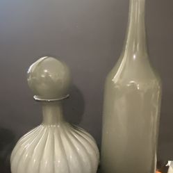Grey Glass Vases