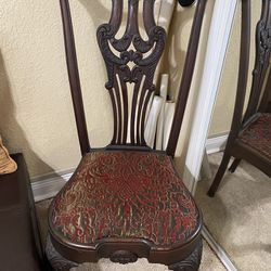 Beautiful antique hi back Chippendale chair circa 1930s