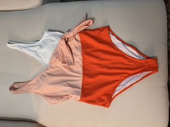 Orange One piece swimsuit