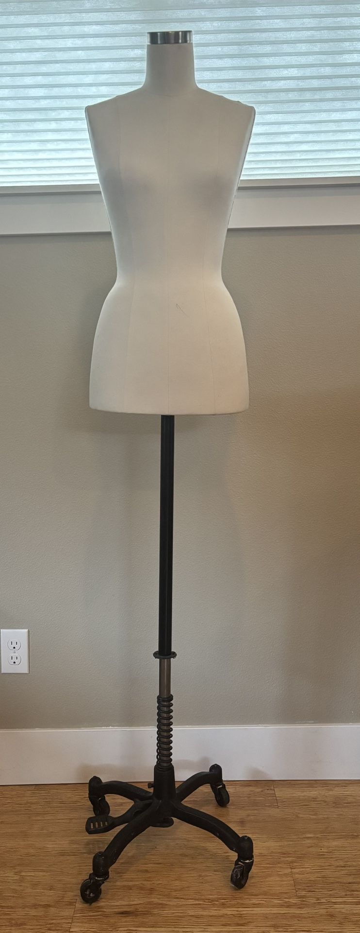 Vintage Missy Dress Form With Cast Iron Base