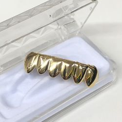 14K Gold 5X Layered Bottom Grillz, Gold  Grillz,  Gold plated ✅