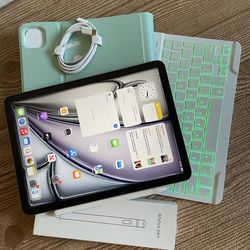 Apple iPad Air 11” M2 chip 128GB (2024 model / Gray) with keyboard and Pencil (100% battery)