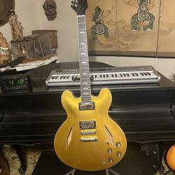 Replica Gibson DG-335 Dave Grohl Foo fighters Gold Top Electric Guitar