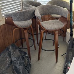 Swivel Bar Stool Chairs ( 4 Chairs)