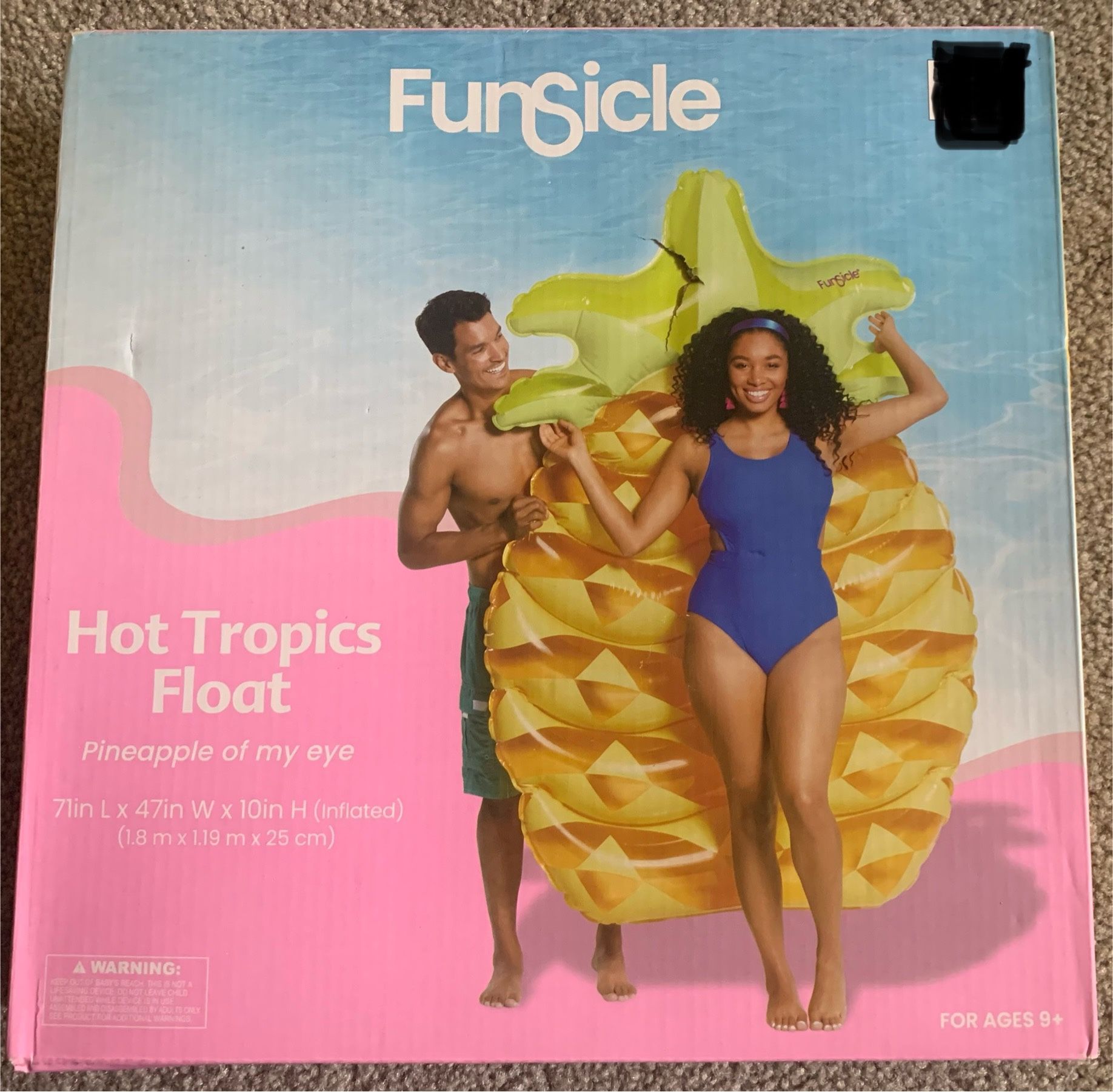 Funsicle Hot Tropics Inflatable Pineapple Pool Float
