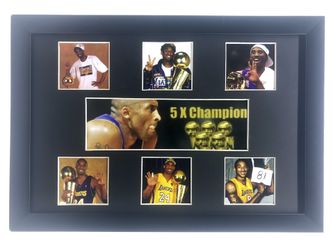 Kobe Bryant Los Angeles Lakers 5x Champion NBA Collage Art