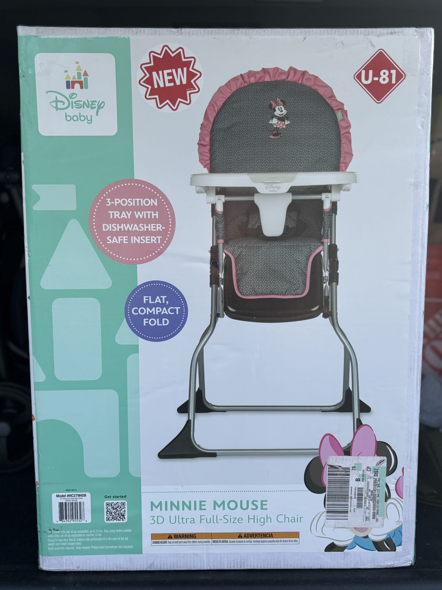 Minnie Mouse 3D Ultra Full-Size High Chair