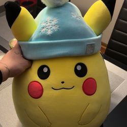 Pokemon Plushie Pikachu Winter Hat Squishmallow 