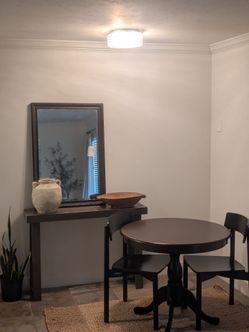 36" Round Pedestal Dining Table & 2 Chairs – Bistro Set / Breakfast Nook / Small Space