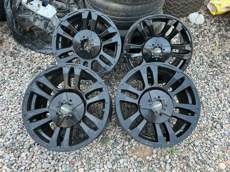 RIMS 16X8½....5 LUGS FIT JEEP CHEROKEE JEEP COMANDER CHEVY SILVERADO YUKON TAHOE SUBURBAN CHEVY IMPALA 5X5 CHEVROLET