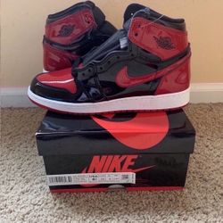 BRAND NEW NIKE AIR JORDAN 1 BRED GS SIZE 6.5Y=WOMEN’S SIZE 8