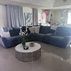 Living Room Set Leather Recliner Sectional -Like New