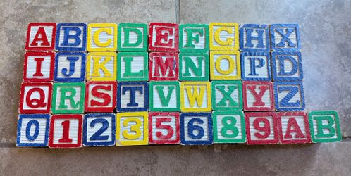 Wooden Letter & Number Blocks Set