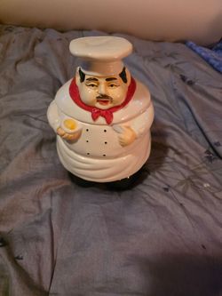 Happy chef cookie jar