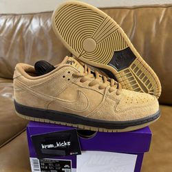 New* Nike SB Dunk Low Pro "Wheat" Flax MENS Size 10 US - DS OG All