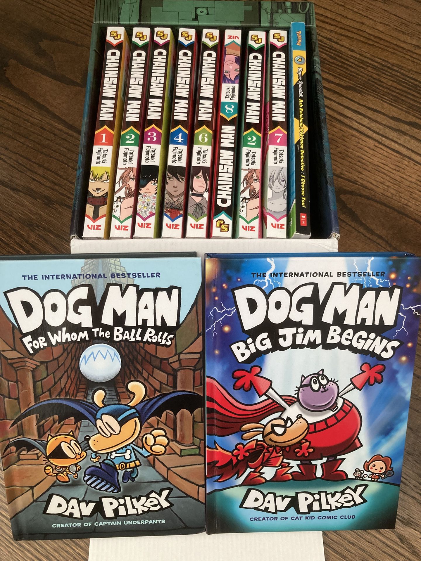 Chainsaw Man Manga Box Case Volumes 1-8 12 Books Dogman Pokemon Comic Kid Read X