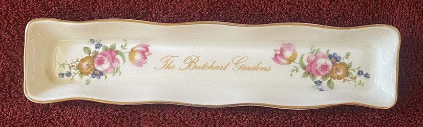 The Butchart Gardens Victoria English Bone chine venty pin dish floral flowers