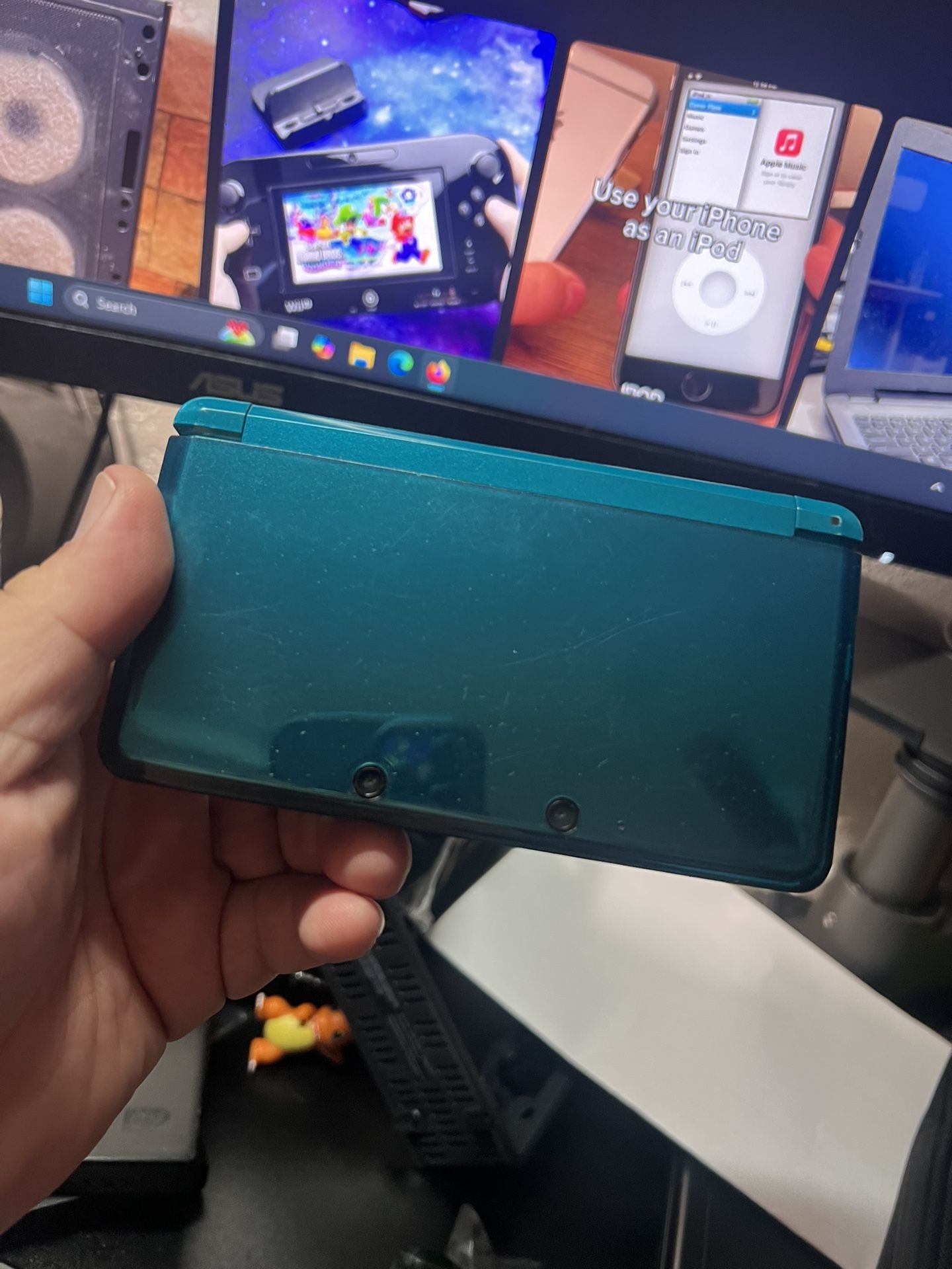 Aqua Blue Loaded Nintendo 3DS w/ Hshop