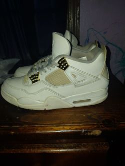 Air Jordan 4s "White Metallic Gold" 9.5M & 11W