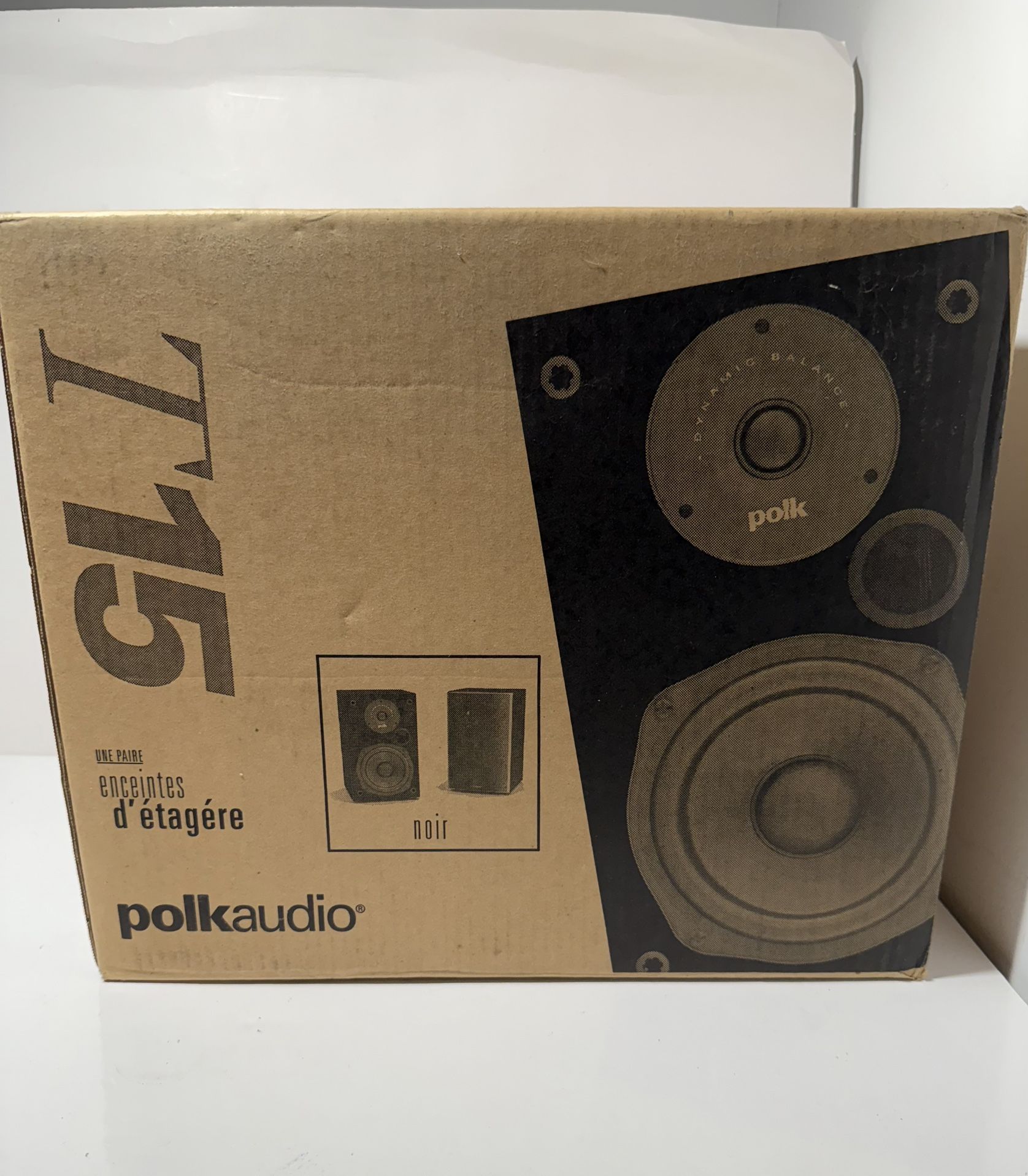 Polk Audio T15 Bookshelf Speakers (Set of 2) 100-Watt Home Theater Open Box