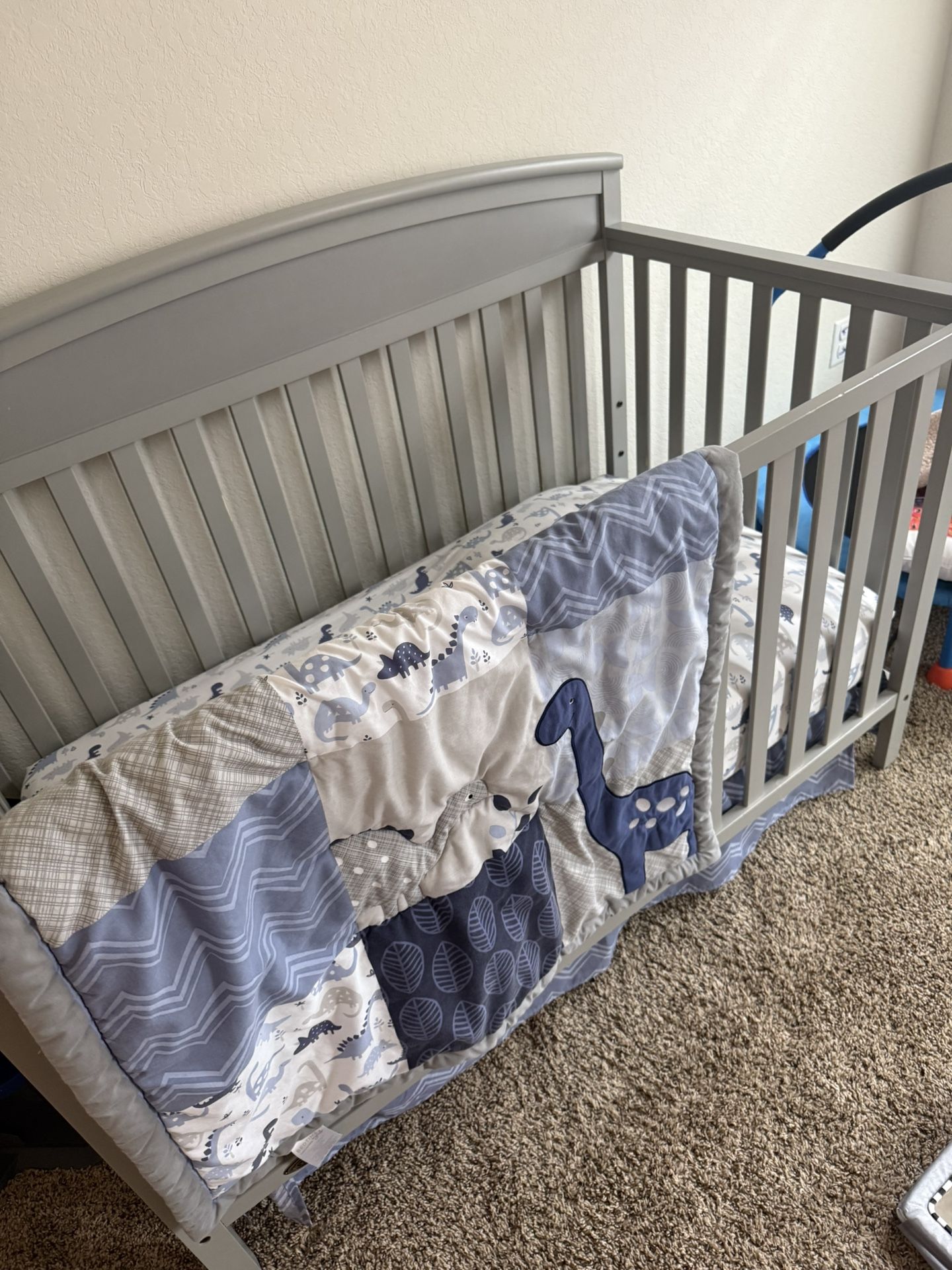 Baby Crib With Toddler Mattress And Room Set