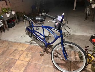 blue 2 seater bike